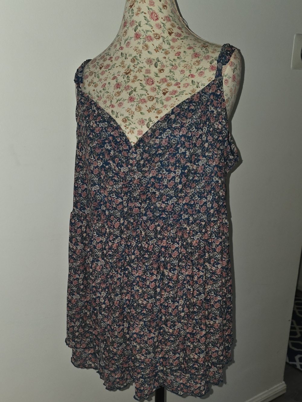 torrid Navy Floral Lace-Trim Cami